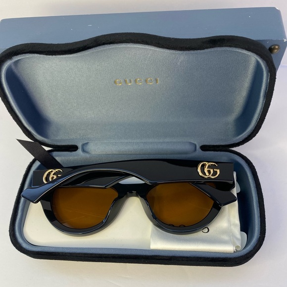 💯 - New Authentic GUCCI original GG0957S 003 51-19 Black Brown Sunglasses - Picture 11 of 13